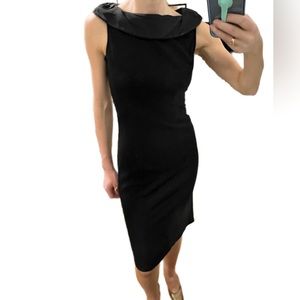 Diane von Furstenberg soft wool black sheath dress - Sz. 2